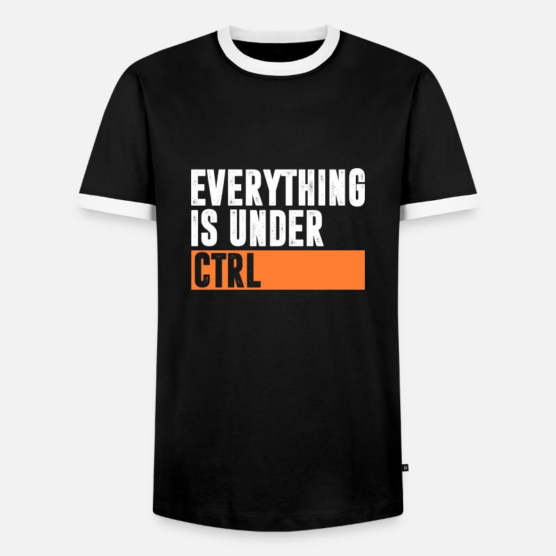 Computer - Männer Kontrast-T-Shirt - Schwarz/Weiß