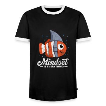Motivation Motivieren Karriere Spruch Geschenk - Männer Kontrast-T-Shirt - Schwarz/Weiß - Vorne - AI Model Female 172 light (172cm) & AI Model Male 178 light (178cm)