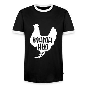 Huhn Bauernhof Geflügel Hahn Hühner Geschenk - Männer Kontrast-T-Shirt - Schwarz/Weiß - Vorne - AI Model Female 172 light (172cm) & AI Model Male 178 light (178cm)