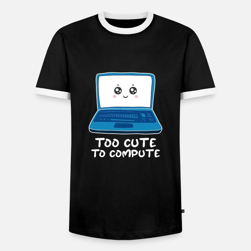 Computer - Men's Ringer Shirt - black/white