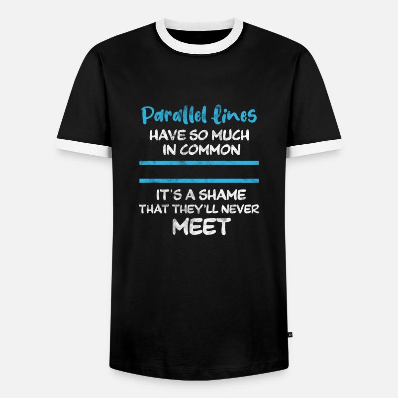 Mathematics - Men's Ringer Shirt - black/white