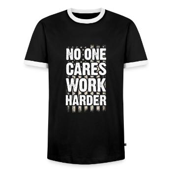 Motivation - Männer Kontrast-T-Shirt - Schwarz/Weiß - Vorne - AI Model Female 172 light (172cm) & AI Model Male 178 light (178cm)