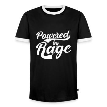 Motivation - T-shirt contrasté Homme - noir/blanc - Devant - AI Model Female 172 light (172cm) & AI Model Male 178 light (178cm)