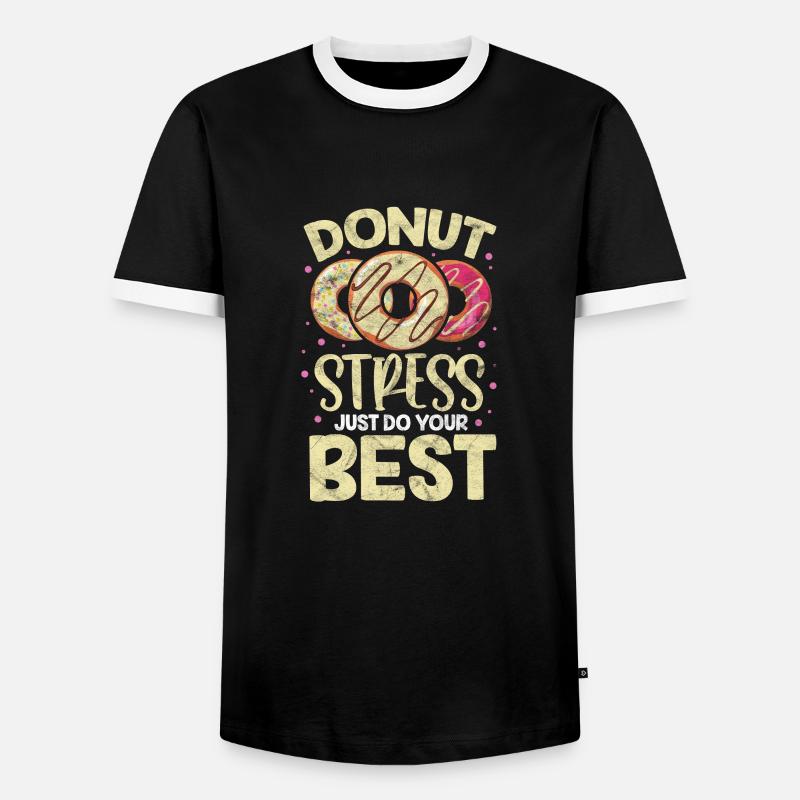 Doughnut - Men's Ringer Shirt - black/white