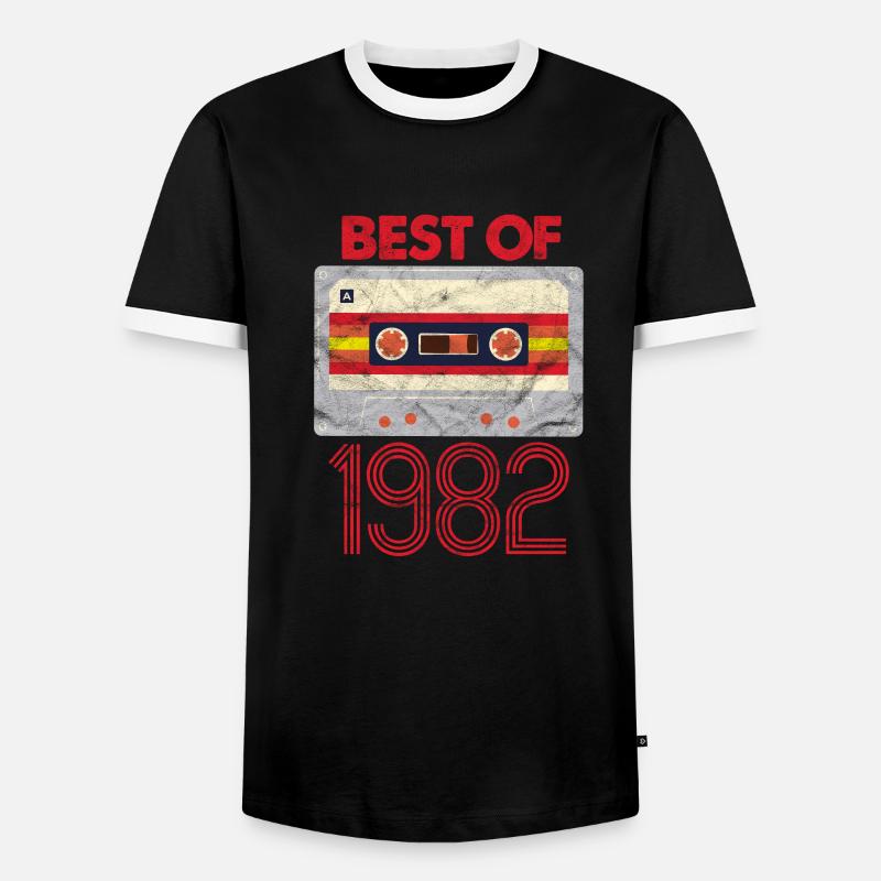 1982 - Men's Ringer Shirt - black/white