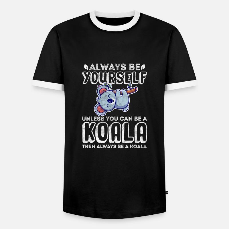 Koala - Männer Kontrast-T-Shirt - Schwarz/Weiß