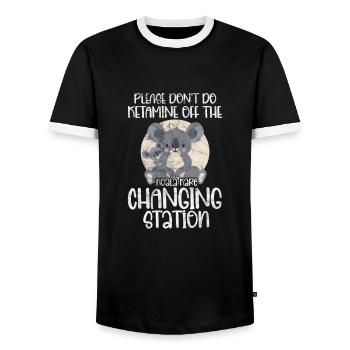 Koala - Männer Kontrast-T-Shirt - Schwarz/Weiß - Vorne - AI Model Female 172 light (172cm) & AI Model Male 178 light (178cm)