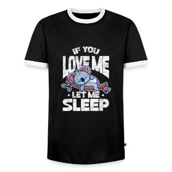 Koala - Männer Kontrast-T-Shirt - Schwarz/Weiß - Vorne - AI Model Female 172 light (172cm) & AI Model Male 178 light (178cm)