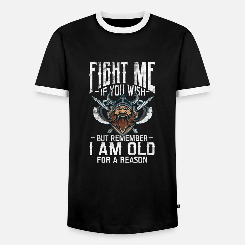 Wikinger - Männer Kontrast-T-Shirt - Schwarz/Weiß