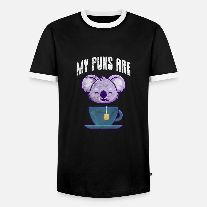 Koala - Männer Kontrast-T-Shirt - Schwarz/Weiß