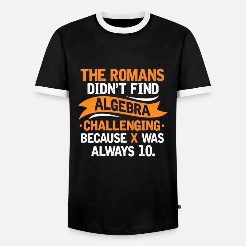 Mathematics - Men's Ringer Shirt - black/white