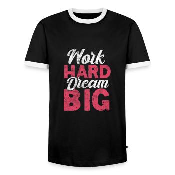 Motivation Motivieren Karriere Spruch Geschenk - Männer Kontrast-T-Shirt - Schwarz/Weiß - Vorne - AI Model Female 172 light (172cm) & AI Model Male 178 light (178cm)