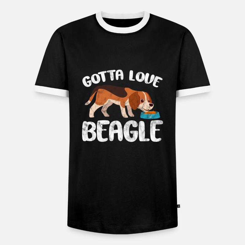 Beagle - Men's Ringer Shirt - black/white