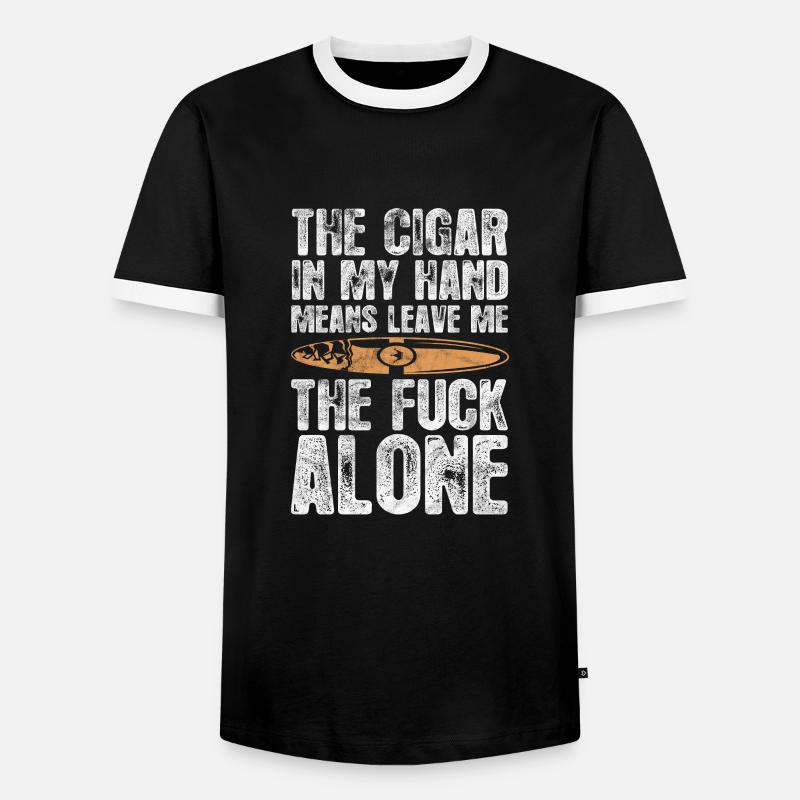 Cigar - Men's Ringer Shirt - black/white