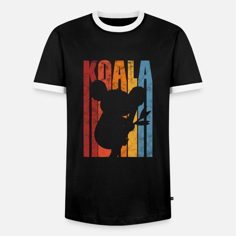 Koala - Männer Kontrast-T-Shirt - Schwarz/Weiß