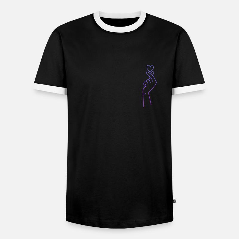 K-Pop - Men's Ringer Shirt - black/white