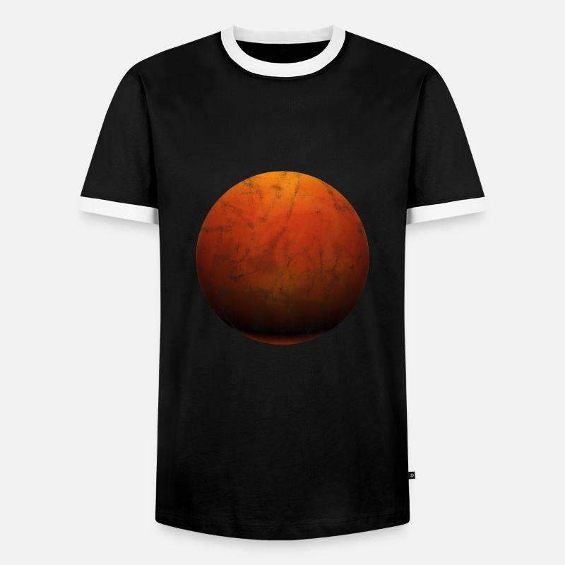 Mars - Men's Ringer Shirt - black/white