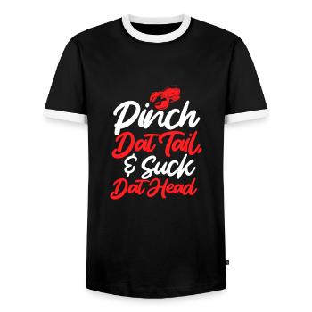 Écrevisse - T-shirt contrasté Homme - noir/blanc - Devant - AI Model Female 172 light (172cm) & AI Model Male 178 light (178cm)