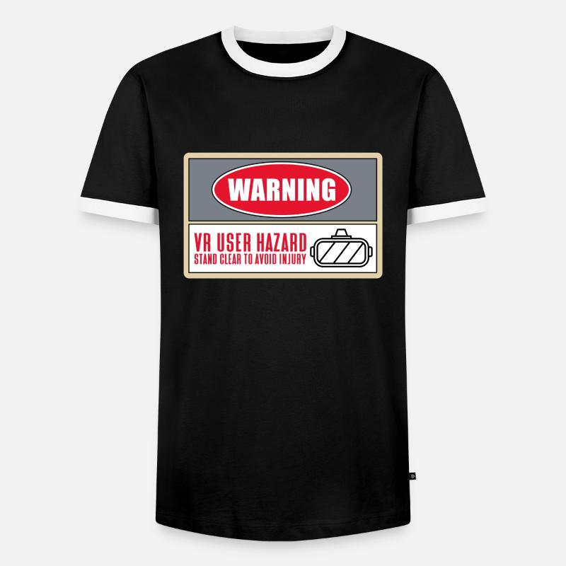 VR Virtual Reality - Men's Ringer Shirt - black/white