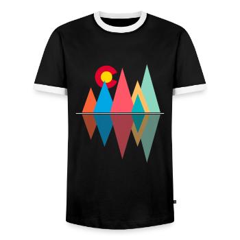 Colorado - Männer Kontrast-T-Shirt - Schwarz/Weiß - Vorne - AI Model Female 172 light (172cm) & AI Model Male 178 light (178cm)