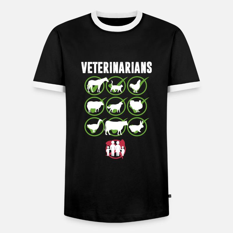Veterinarian - Men's Ringer Shirt - black/white