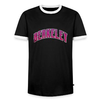 Berkeley Californie États-Unis Amérique Cadeau de Noël - T-shirt contrasté Homme - noir/blanc - Devant - AI Model Female 172 light (172cm) & AI Model Male 178 light (178cm)