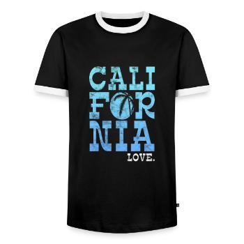 Kalifornien USA Urlaub Amerika Geschenk - Männer Kontrast-T-Shirt - Schwarz/Weiß - Vorne - AI Model Female 172 light (172cm) & AI Model Male 178 light (178cm)