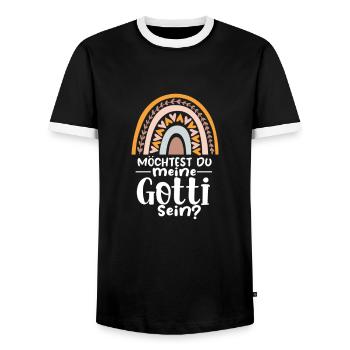 Marraine - T-shirt contrasté Homme - noir/blanc - Devant - AI Model Female 172 light (172cm) & AI Model Male 178 light (178cm)