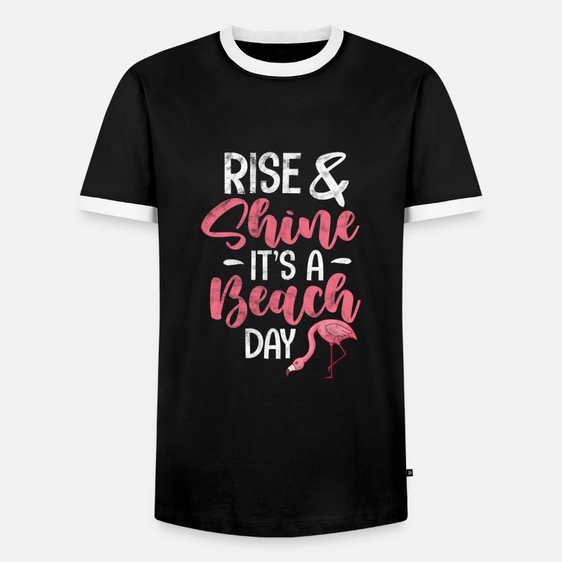 Flamingo - Men's Ringer Shirt - black/white