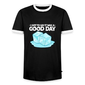 Hip Hop Rap Music Rapper Hiphop Gift - Men's Ringer Shirt - black/white - Front - AI Model Female 172 light (172cm) & AI Model Male 178 light (178cm)