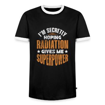 Cancer - Men's Ringer Shirt - black/white - Front - AI Model Female 172 light (172cm) & AI Model Male 178 light (178cm)