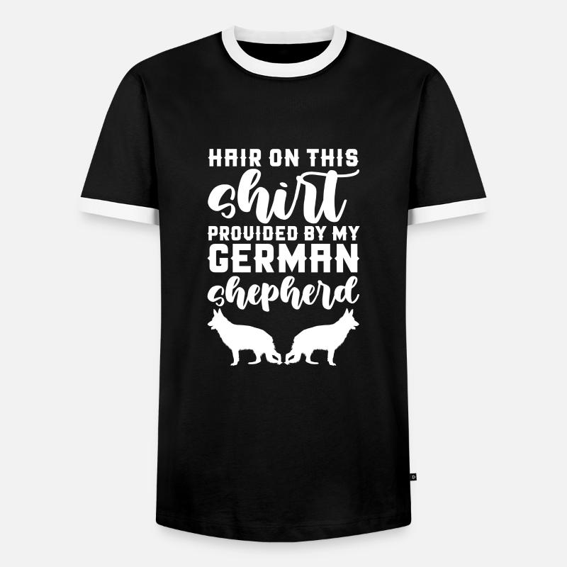 German Shepherd - Men's Ringer Shirt - black/white