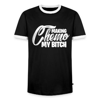 Krebs Krank Krankheit Kampf Geschenk - Männer Kontrast-T-Shirt - Schwarz/Weiß - Vorne - AI Model Female 172 light (172cm) & AI Model Male 178 light (178cm)