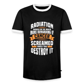 Cancer Maladie Maladie Combattre Cadeau - T-shirt contrasté Homme - noir/blanc - Devant - AI Model Female 172 light (172cm) & AI Model Male 178 light (178cm)