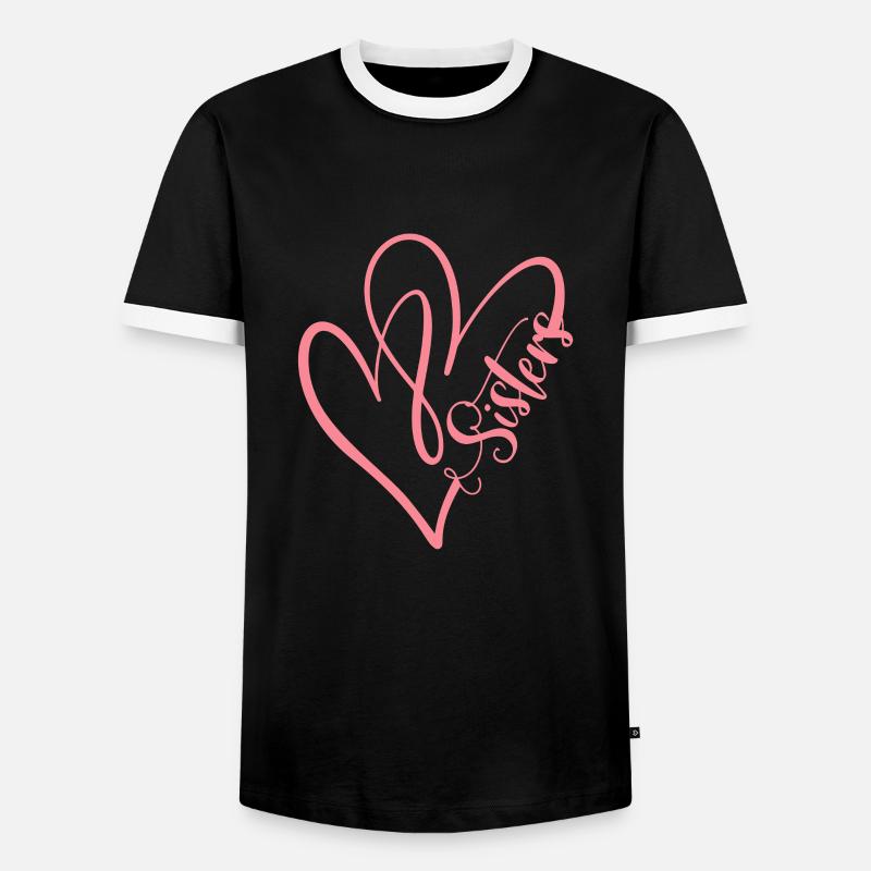 Schwester - Männer Kontrast-T-Shirt - Schwarz/Weiß