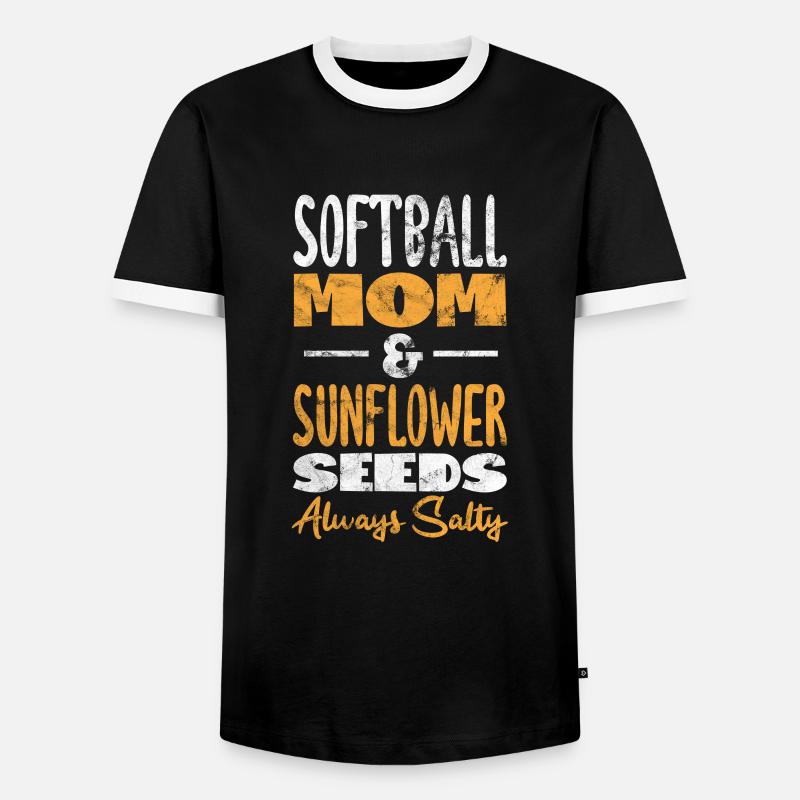 Softball Mutter - Männer Kontrast-T-Shirt - Schwarz/Weiß