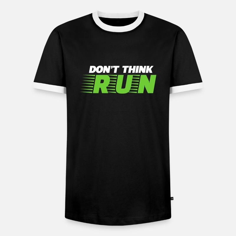Run - Men's Ringer Shirt - black/white