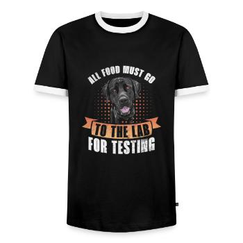 Labrador - Men's Ringer Shirt - black/white - Front - AI Model Female 172 light (172cm) & AI Model Male 178 light (178cm)