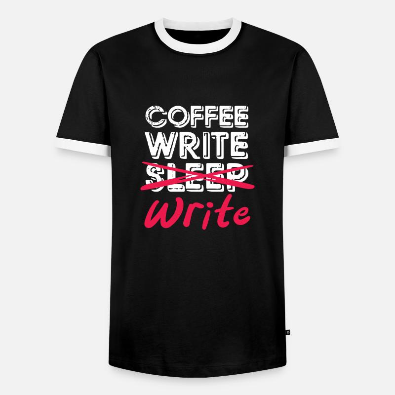 Autor - Männer Kontrast-T-Shirt - Schwarz/Weiß
