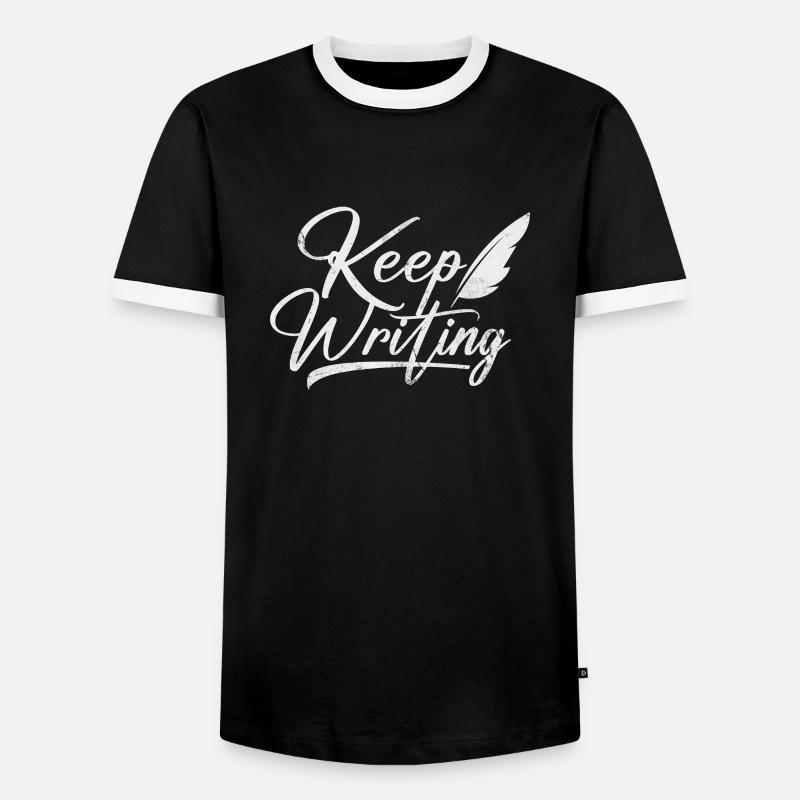 Author - Men's Ringer Shirt - black/white