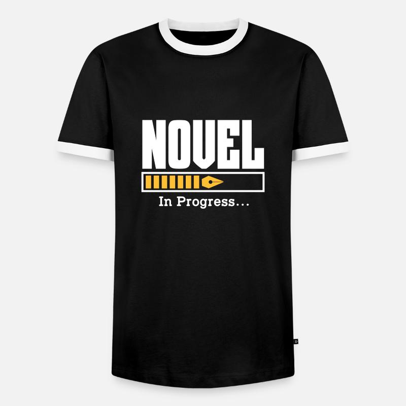 Author - Men's Ringer Shirt - black/white