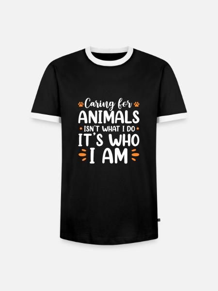 Animal Rescue - Men's Ringer Shirt - black/white