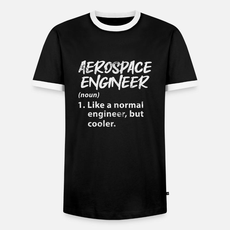 Space Engineer Aeronautical Engineer Gift - Men's Ringer Shirt - black/white