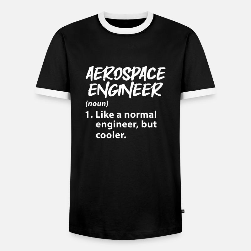 Space Engineer Aeronautical Engineer - Men's Ringer Shirt - black/white