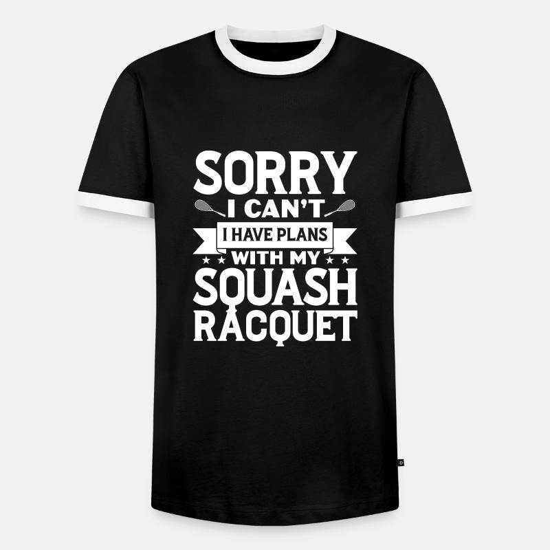 Squash - Men's Ringer Shirt - black/white