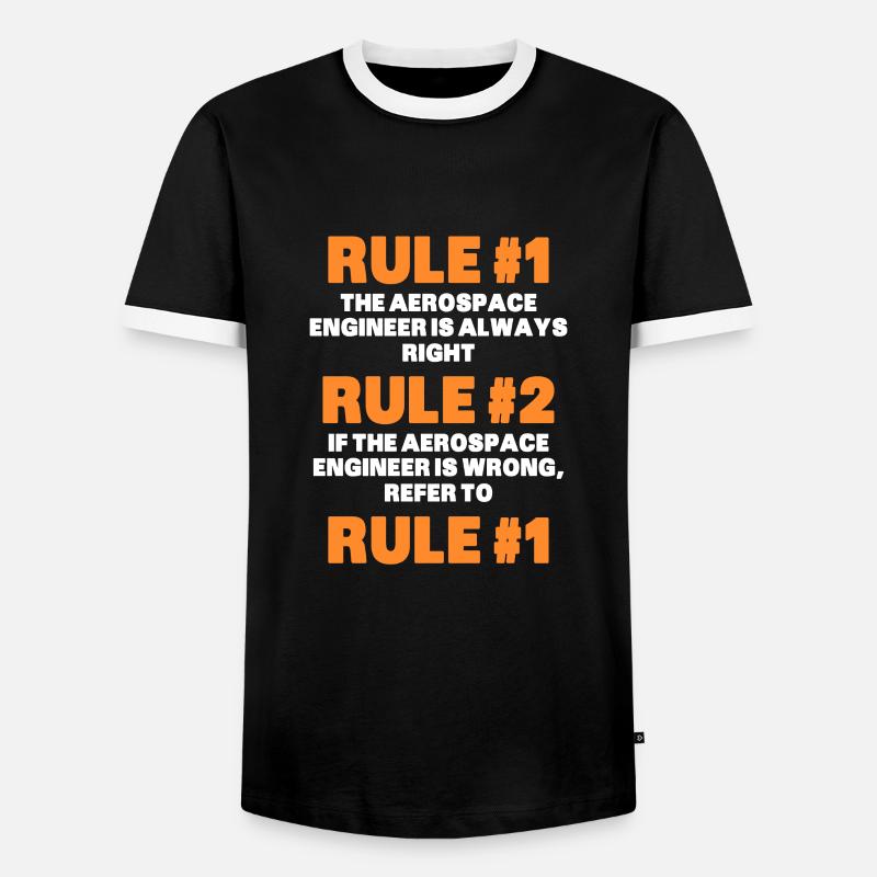 Space Engineer Aeronautical Engineer - Men's Ringer Shirt - black/white