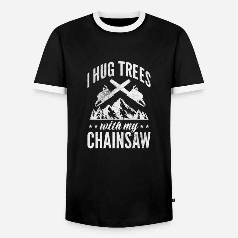 Baumpfleger Baumkletterer Arborist Geschenk - Männer Kontrast-T-Shirt - Schwarz/Weiß