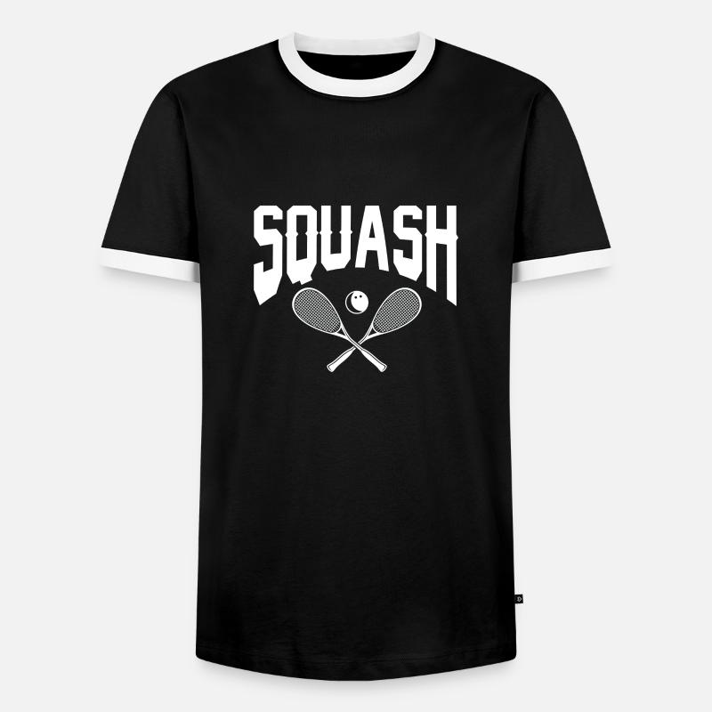 Squash - Männer Kontrast-T-Shirt - Schwarz/Weiß