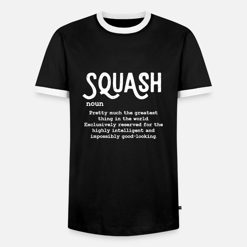 Squash - Männer Kontrast-T-Shirt - Schwarz/Weiß
