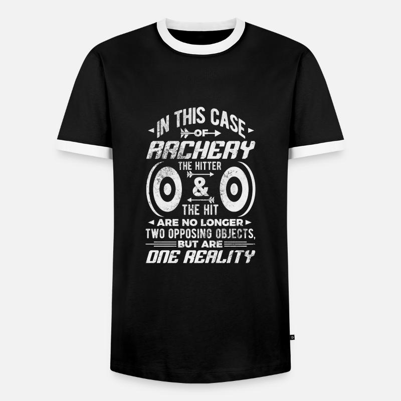 Bogenschiessen Bogenschütze Bogen Pfeil Geschenk - Männer Kontrast-T-Shirt - Schwarz/Weiß